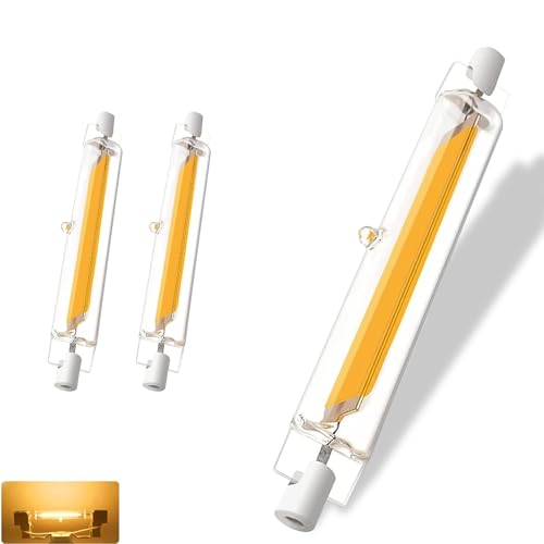 GDYOD R7S LED 78mm Dimmbar 10W Lampen, R7S LED Glühbirne Ersatz für 100W Halogenlamp, R7S 78mm Kaltweiß 6000K 1000LM, 360°Abstrahlwinkel LED Stab, Kein Flackern, LED Leuchtmittel, 2er Pack von GDYOD