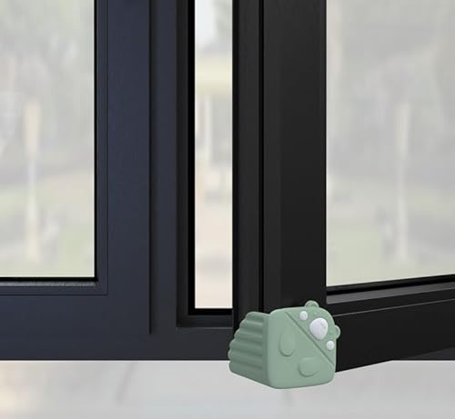 GDYS (2er-Pack) Anti-Kollisions-Eckschutz für Fenster und Türen Innenflügelfenster Rechtwinkliges Fenster Anti-Kollisions-Eckschutz Silikon + ABS Material (Hellgrün) von GDYS