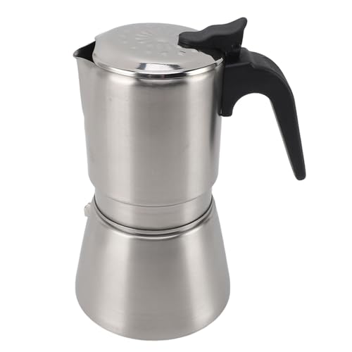 GDZTBS 304 Edelstahl Moka-Kanne Induktionsherd Kaffeemaschine 4-6 Tassen Herd Kaffeekessel für den Heimgebrauch von GDZTBS