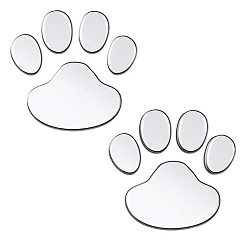 GDZTBS Hundepfotenwagen-Aufkleber, 2 Teile/Satz cool Design Dog paw Footprint Auto Aufkleber 3D Tierfußabdrucke Aufkleber Auto Stoßfängerfenster Laptops Dekoration von GDZTBS