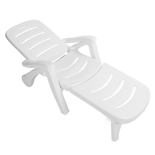 GDZTBS Klappbarer Lounge-Stuhl, Mehrzweck-Strandstuhl aus Leichtem, Wasserdichtem Kunststoff für Outdoor-Camping, Pool-Nickerchen von GDZTBS