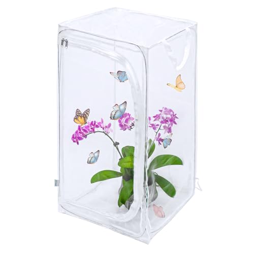 Großer 76,2 cm großer Monarch-Schmetterlingskäfig – strapazierfähiger, faltbarer Netz-Lebensraum mit Reißverschlussschutz, Pop-Up-Gehege für den Außenbereich zum Aufziehen von Raupen und zum von GDanes