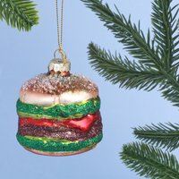 G Decor Burger Glas Weihnachtsbaumkugel G Decor Burger Glas Weihnachtsbaumkugel von GDecorLtd