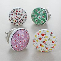 G Decor Frühlingsblumen Keramik Türknauf Schubladenknäufe Schrankknäufe | Gelb Nur Noch Vorrätig von GDecorLtd