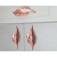 G Decor Kleine Rose Gold Blätter Türgriff Ziehgriff von GDecorLtd