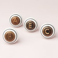 G Decor Kupfer Monogramm Knäufe Schubladenknäufe Schrankknöpfe 4669 von GDecorLtd