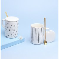 G Decor Marco Abstrakte Porzellan Schwarz Weiß Tasse von GDecorLtd