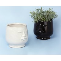 G Decor Serene Keramik Gesicht Pflanzer von GDecorLtd
