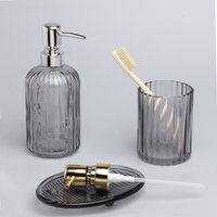 G Decor Wien Grau Glas Badezimmer Set G Decor Wien Grau Glas Badezimmer Set von GDecorLtd