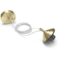 Gea Luce - Alice Aufhängungsset Code v/p – Messingrosette, transparentes Kabel, E27, max 60W, IP20 von GEA LUCE