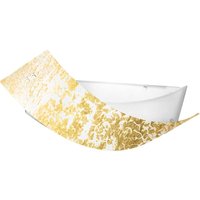 Gea Luce - Camilla - Goldene Deckenleuchte 3XE14 max 3X28W IP20 - Moderne Wandleuchte mit silbernem Glasdiffusor und weißem Rahmen 43x30cm von GEA LUCE