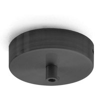Gea Luce - IP20 schwarzer runder Metall-Deckenbaldachin Alice für Pendelleuchten – Moderner Deckensockel, zentraler Anschluss, einfache Installation von GEA LUCE