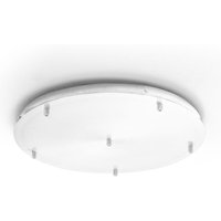 Gea Luce - IP20 weißer, runder Metall-Deckenbaldachin Alice für Pendelleuchten – Moderner Deckensockel, 6-Loch-Anschluss, einfache Installation von GEA LUCE