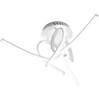 Gea Luce - Moderne LED-Deckenleuchte Tosca 45W 2500lm warmes Licht 4000K, satiniertes weißes Aluminium, opaler Diffusor, IP20, künstlerisches Design von GEA LUCE