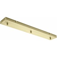 Gea Luce - Rechteckiger Metall-Deckenbaldachin Alice aus Messing IP20 für Pendelleuchten – Moderner Deckensockel, zentraler Anschluss, einfache von GEA LUCE