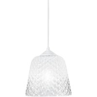 Gea Luce - Weißer Glasdiffusor für Pendelleuchten – transparente, schattierte Oberfläche, dekoratives Design, E27-Fassung (kleines Glas), D.25X21,5 von GEA LUCE