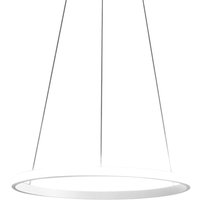Iole S1 LED-Pendelleuchte 28W dimmbar - Kronleuchter mit modernem satinweißem Ring, warmes Licht 3000K, IP20 von GEA LUCE