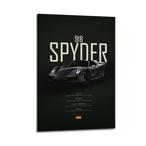 918 Spyder Supercar-Poster Deutscher Hyper Raing Auto, dekoratives Gemälde, Leinwand-Kunstbild, 40 x 60 cm von GEAD