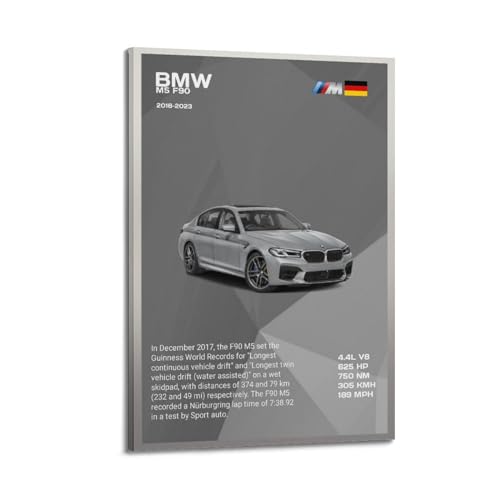 Deutsches Luxus-Sportwagen-Poster M5 F90 Raing Car Dekorative Malerei Leinwand Kunst Bild 60 x 90 cm von GEAD