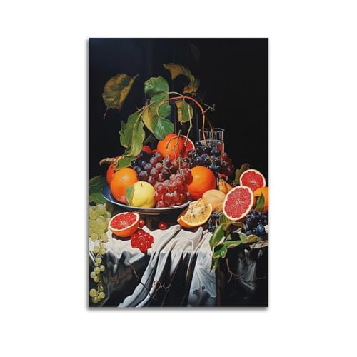 GEAD Restaurant Küche Dekoration Poster – Frische saftige Früchte dekoratives Gemälde Leinwand Kunst Bild 40 x 60 cm von GEAD
