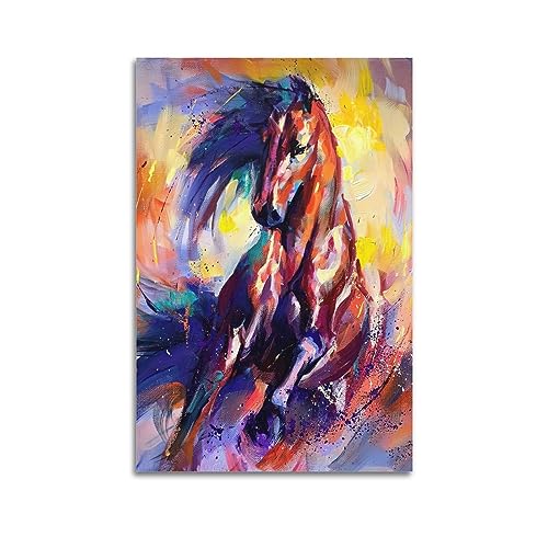 GEAD Tier-Kunstwerk, Poster, schönes Pferd, dekoratives Gemälde, Leinwand-Kunstbild, 30 x 45 cm von GEAD
