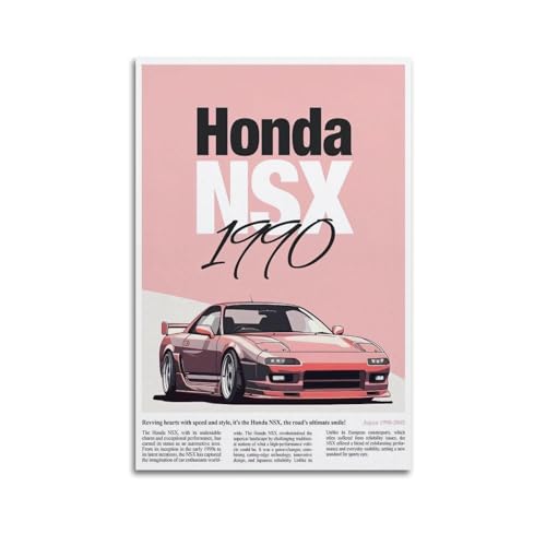 GEAD Vintage JDM Sport Auto Poster NSX Rennwagen Dekorative Malerei Leinwand Kunst Bild 30 x 45 cm von GEAD