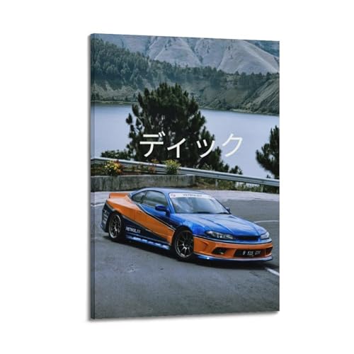 GEAD Vintage JDM Sportwagen-Poster Silvia S15 Racing in Japan, dekoratives Gemälde, Leinwandbild, 30 x 45 cm von GEAD