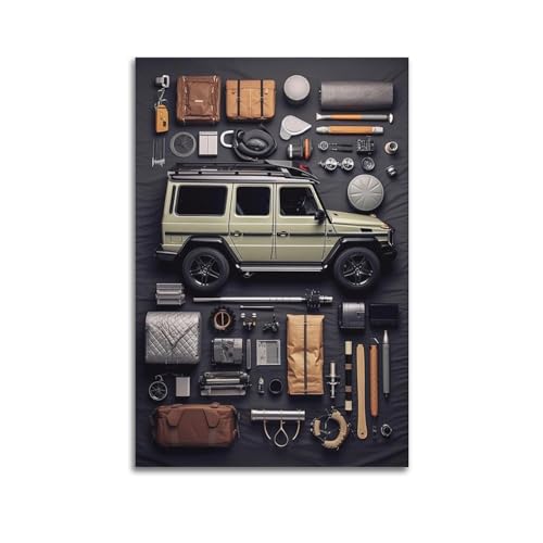 Vintage Off Road SUV Poster G500 Hardline Outdoor Auto Dekorative Malerei Leinwand Kunst Bild 40 x 60 cm von GEAD
