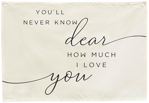 Banner Wanddekoration, Poster, Flagge, Schild, Kunst für Babyparty, Babyparty, Jungen, Mädchen, Kinderzimmer, Schlafzimmer, Spielzimmer, Lesezimmer, Haustür, "You'll Never Know-I Love You Banner Wanddekoration, Poster, Flagge, Schild, Kunst für Babyparty, Babyparty, Jungen, Mädchen, Kinderzimmer, Schlafzimmer, Spielzimmer, Lesezimmer, Haustür, "You'll Never Know-I Love You von GEANHIL