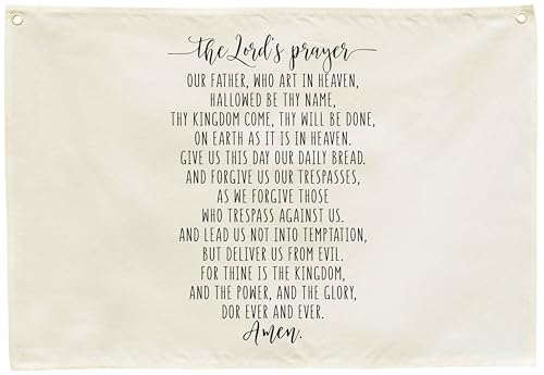 Scripture Banner Wanddekoration Poster Flagge Schild für Baby Geschenk Dusche Neugeborenes Baby Junge Mädchen Kind Kinderzimmer Schlafzimmer Spielzimmer Haustür Weihnachtsgeschenk - Our Father Who Art Scripture Banner Wanddekoration Poster Flagge Schild für Baby Geschenk Dusche Neugeborenes Baby Junge Mädchen Kind Kinderzimmer Schlafzimmer Spielzimmer Haustür Weihnachtsgeschenk - Our Father Who Art von GEANHIL