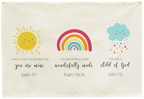 Scripture Banner Wanddekoration Poster Flagge Schild für Baby Geschenk Dusche Neugeborenes Baby Junge Mädchen Kind Kinderzimmer Schlafzimmer Spielzimmer Haustür Weihnachtsgeschenk Wetter Regenbogen Scripture Banner Wanddekoration Poster Flagge Schild für Baby Geschenk Dusche Neugeborenes Baby Junge Mädchen Kind Kinderzimmer Schlafzimmer Spielzimmer Haustür Weihnachtsgeschenk Wetter Regenbogen von GEANHIL