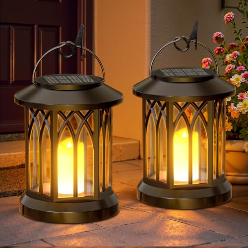 GEARLITE Solarlampen für Außen Garten Hängend, Solar Laternen für Draußen mit Realistische Flammeneffekte, IP65 Wasserdicht Solarleuchten Gartendeko mit Clips für Außen Hof Balkon (Kerzeförmig, 2) GEARLITE Solarlampen für Außen Garten Hängend, Solar Laternen für Draußen mit Realistische Flammeneffekte, IP65 Wasserdicht Solarleuchten Gartendeko mit Clips für Außen Hof Balkon (Kerzeförmig, 2) von GEARLITE