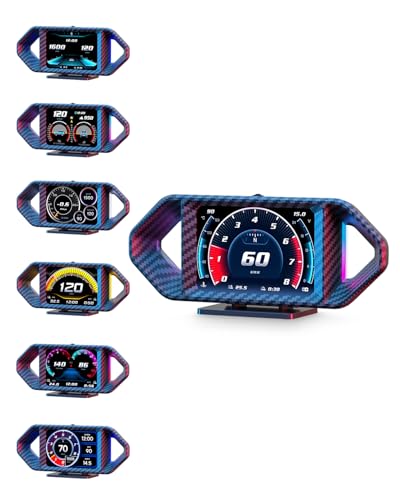 GEARMONSTER Head Up Display OBD2 + GPS 2-in-1 Universal Auto HUD Digital Tachometer mit Drehzahl- & Kühlmitteltemperaturanzeige, mit Höhenmesser & Neigungsmessung u. v. m., mehrsprachige Anzeige GEARMONSTER Head Up Display OBD2 + GPS 2-in-1 Universal Auto HUD Digital Tachometer mit Drehzahl- & Kühlmitteltemperaturanzeige, mit Höhenmesser & Neigungsmessung u. v. m., mehrsprachige Anzeige von GEARMONSTER