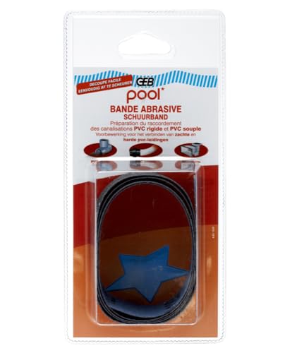 GEB POOL Schleifband zur Oberflächenvorbereitung vor dem Verkleben, flexibel und handreißbar für mehr Manövrierbarkeit, Körnung 120-38mm x 1m von GEB
