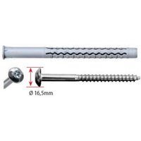 GEB - Lange Nylon-Universaldübel gx-l g&b 10x120 mm + einbruchhemmende Zinkschraube Rundkopf T40 - Packung mit 50 Stück - 97091 von GEB