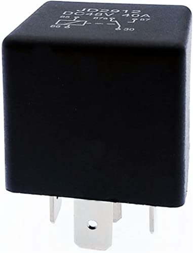 GEBBEM Relais JD2912 40A 4Pin 36V Automatik DC12V-72V 1.8W Spulenleistung Weiße/Schwarze Hutschienenmontage Arbeitskontakt Silber 40A von GEBBEM