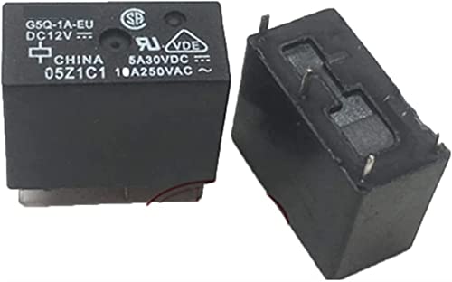 Relais 1 0pcs /Los 100% Original New Relais G5Q-1A-EU DC12V G5Q-1-EU DC24V G5Q-1-EU-12VDC G5Q-1-EU-DC24V G5Q 1 EU 5A 10A (Color : G5q-1a-eu Dc12v) von GEBBEM