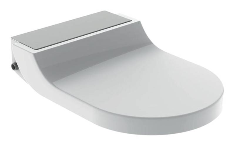 GEBERIT Dusch-WC-Sitz AquaClean, Tuma Comfort Aufsatz mit Absenkautomatik - Edelstahl gebürstet von GEBERIT