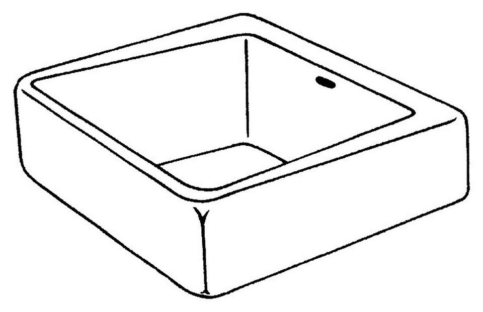 GEBERIT Küchenspüle Publica, 50/39 cm, Spülbecken x 200 mm - Weiß Alpin von GEBERIT