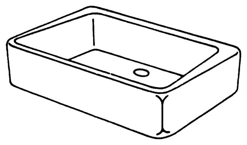 GEBERIT Küchenspüle Publica, 70/50 cm, Spülbecken x x 200 mm - Weiß Alpin von GEBERIT