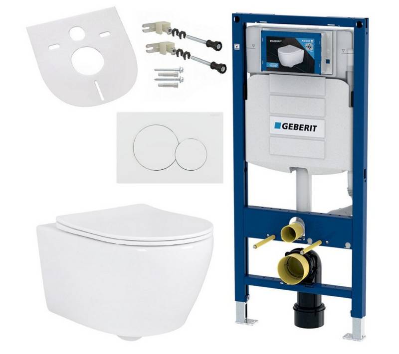 GEBERIT Tiefspül-WC GEBERIT-AL5513-SET, Spülrandloses Hänge-WC mit Softclose WC-Sitz passend für Geberit GEBERIT Tiefspül-WC GEBERIT-AL5513-SET, Spülrandloses Hänge-WC mit Softclose WC-Sitz passend für Geberit von GEBERIT