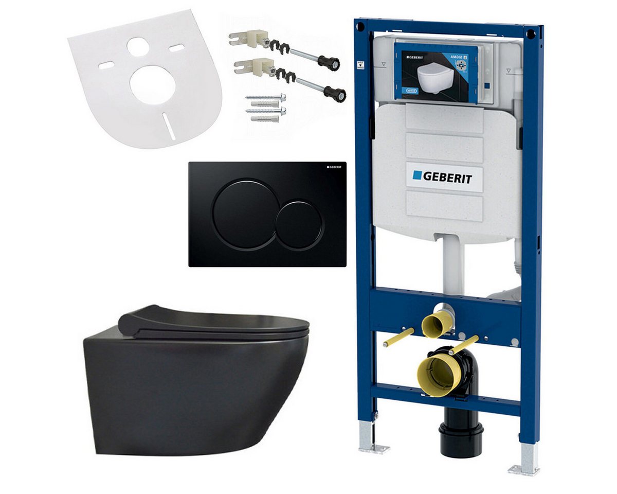 GEBERIT Tiefspül-WC GEBERIT-AL6613-SET, Spülrandloses Hänge-WC mit Softclose Sitz, Schallschutz und GEBERIT Tiefspül-WC GEBERIT-AL6613-SET, Spülrandloses Hänge-WC mit Softclose Sitz, Schallschutz und von GEBERIT