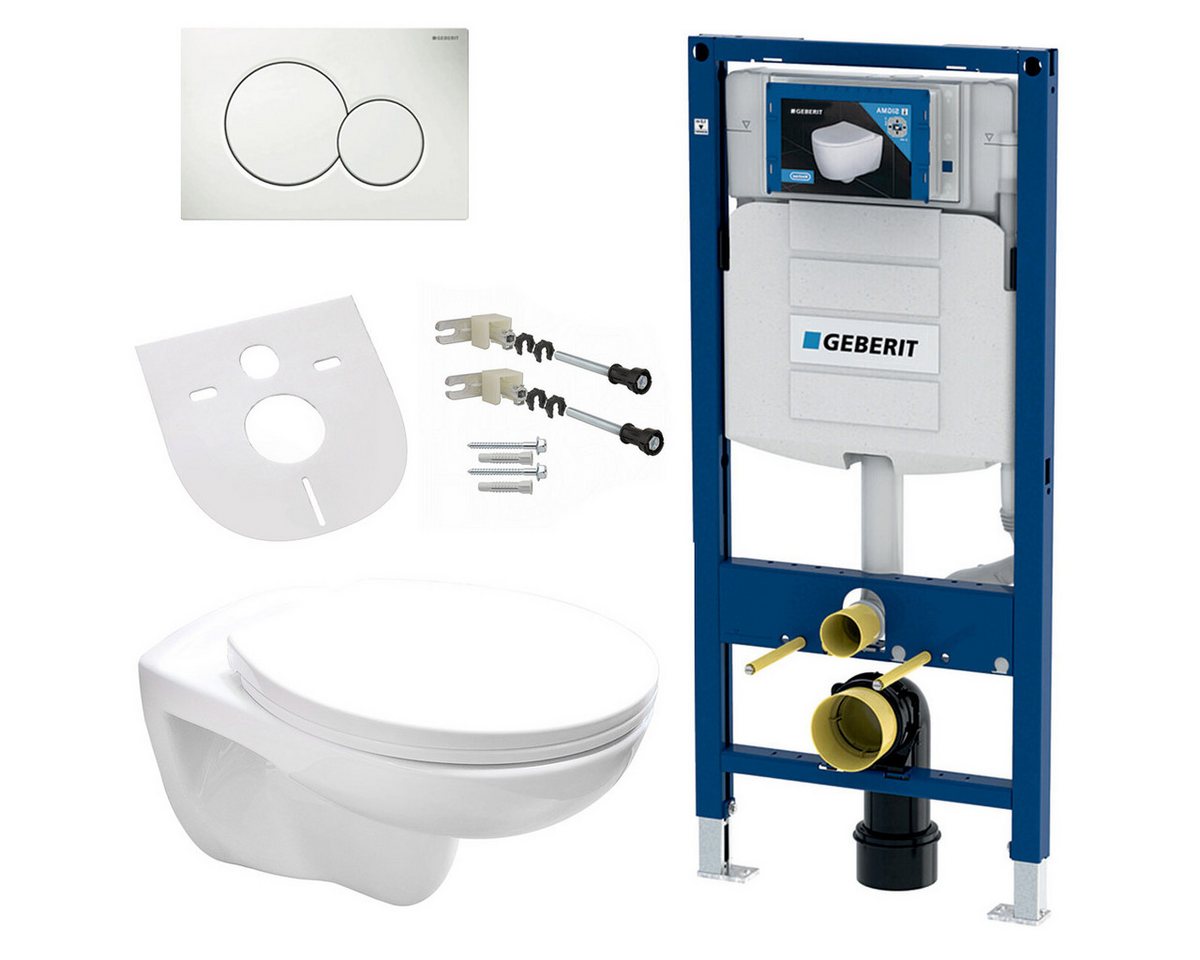 GEBERIT Tiefspül-WC GEBERIT-EGWWC-SET, Geberit Komplettset Wand Hänge WC Spülrandlos, Deckel von GEBERIT