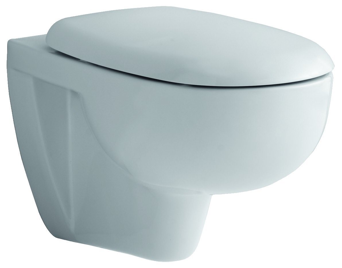 GEBERIT WC-Sitz Lineo, WC-Sitz Scharniere chrom - Weiß (Alpin) von GEBERIT