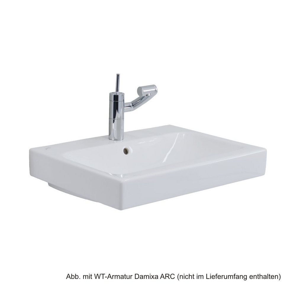 GEBERIT Waschtischarmatur Geberit Waschtisch iCon 60 x 48,5 cm, weiß KeraTect, 124060600 von GEBERIT