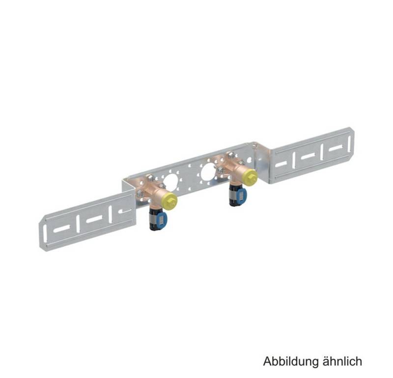 GEBERIT Wasserrohr Geberit FlowFit Anschlusswinkel 90° vormontiert 2-fach, 20 mm x 1/2" von GEBERIT