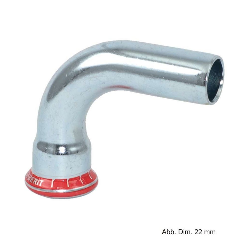 GEBERIT Wasserrohr Geberit Mapress C-Stahl Bogen 90° I-A, 22 mm von GEBERIT