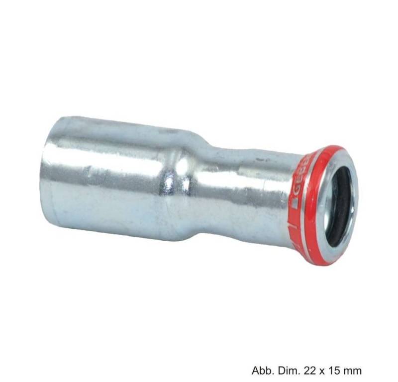 GEBERIT Wasserrohr Geberit Mapress C-Stahl Reduzierstück, 22 x 15 mm von GEBERIT