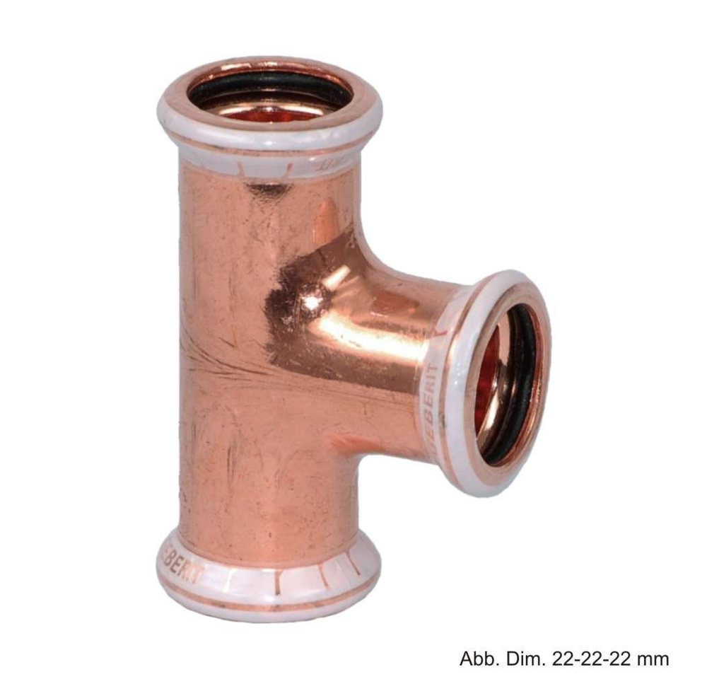 GEBERIT Wasserrohr Geberit Mapress Kupfer T-Stück, 12-12-12 mm GEBERIT Wasserrohr Geberit Mapress Kupfer T-Stück, 12-12-12 mm von GEBERIT