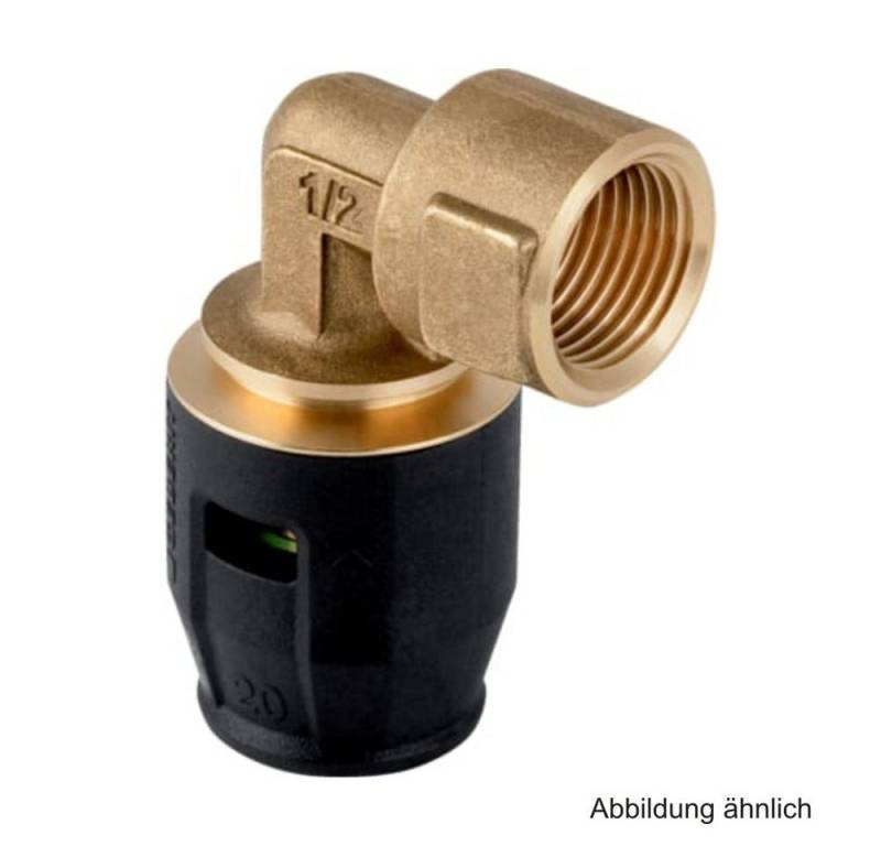 GEBERIT Wasserrohr Geberit PushFit Übergangswinkel 90° mit IG, 20 mm x 1/2", Messing von GEBERIT